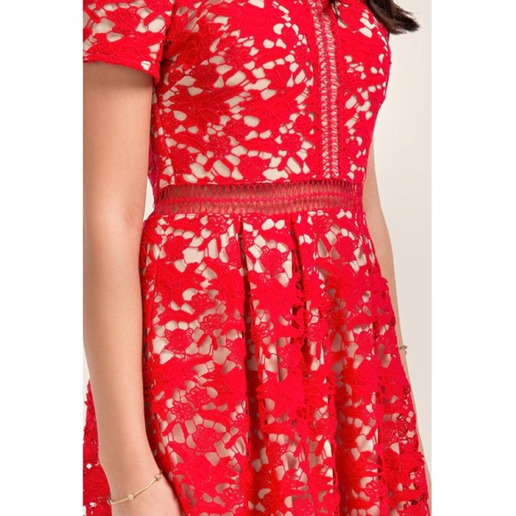 Francesca's Beverly Off the Shoulder Lace Dress - Picture 4 of 16